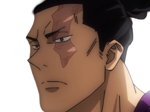 Sticker aoi todo jjk jujutsu kaisen anime manga brother exorciste classe s homme musculeux cheveux noirs yeux marons cicatrice tarax par Dark-63