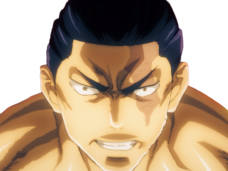 aoi todo jjk jujutsu-kaisen anime manga brother exorciste classe-s homme musculeux cheveux-noirs yeux-marons cicatrice tarax