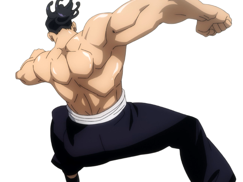 aoi todo jjk jujutsu-kaisen anime manga brother exorciste classe-s homme musculeux cheveux-noirs yeux-marons cicatrice tarax