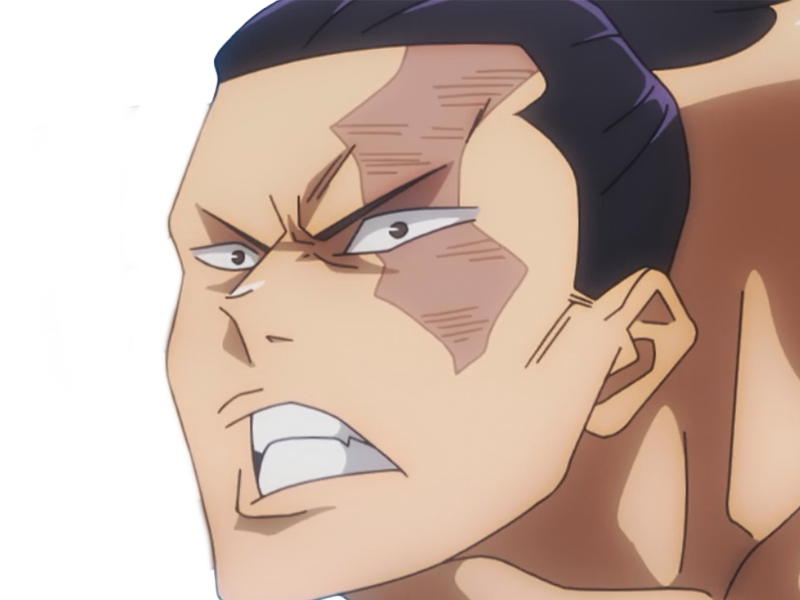 aoi todo jjk jujutsu-kaisen anime manga brother exorciste classe-s homme musculeux cheveux-noirs yeux-marons cicatrice tarax