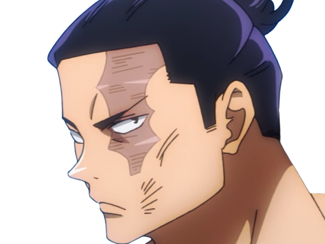 aoi todo jjk jujutsu-kaisen anime manga brother exorciste classe-s homme musculeux cheveux-noirs yeux-marons cicatrice tarax