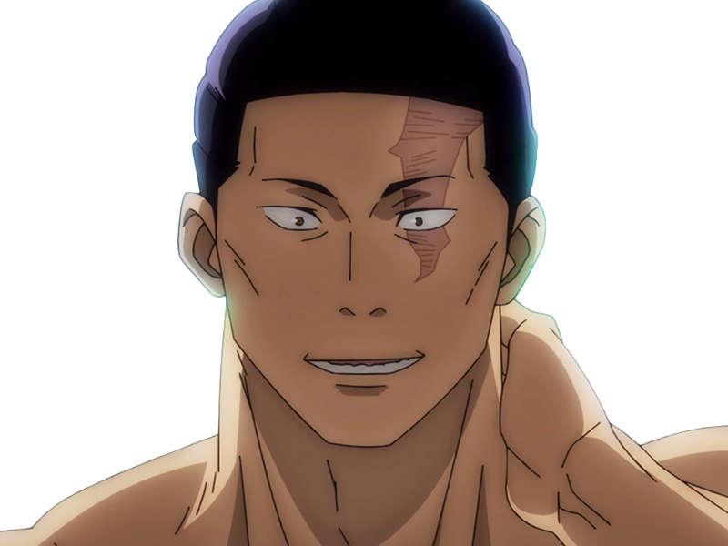 aoi todo jjk jujutsu-kaisen anime manga brother exorciste classe-s homme musculeux cheveux-noirs yeux-marons cicatrice tarax