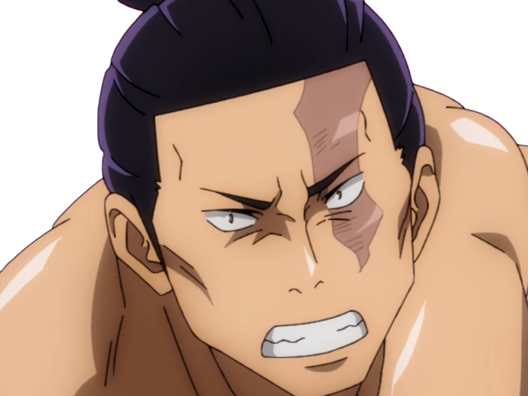 aoi todo jjk jujutsu-kaisen anime manga brother exorciste classe-s homme musculeux cheveux-noirs yeux-marons cicatrice tarax