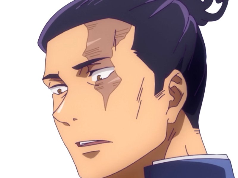Sticker aoi todo jjk jujutsu kaisen anime manga brother exorciste classe s homme musculeux cheveux noirs yeux marons cicatrice tarax par Dark-63