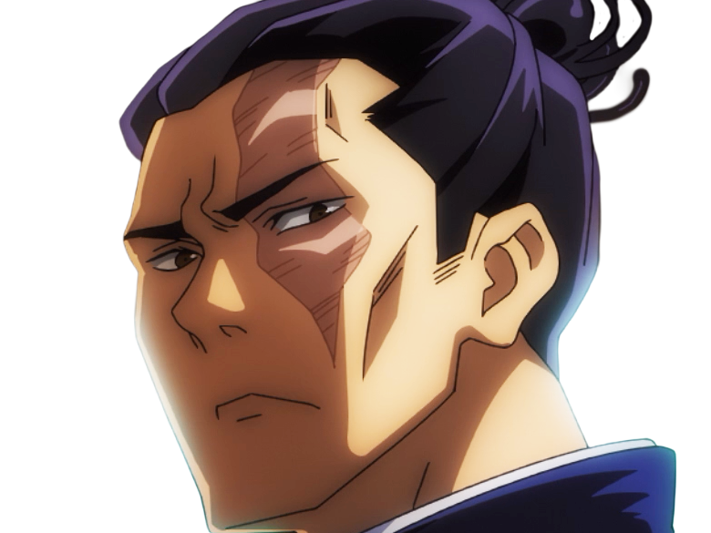 aoi todo jjk jujutsu-kaisen anime manga brother exorciste classe-s homme musculeux cheveux-noirs yeux-marons cicatrice tarax
