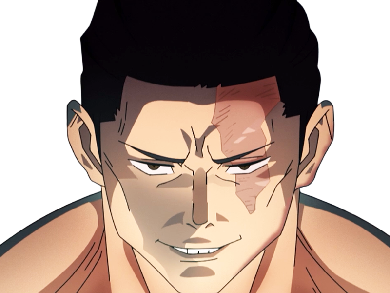 Sticker aoi todo jjk jujutsu kaisen anime manga brother exorciste classe s homme musculeux cheveux noirs yeux marons cicatrice tarax par Dark-63