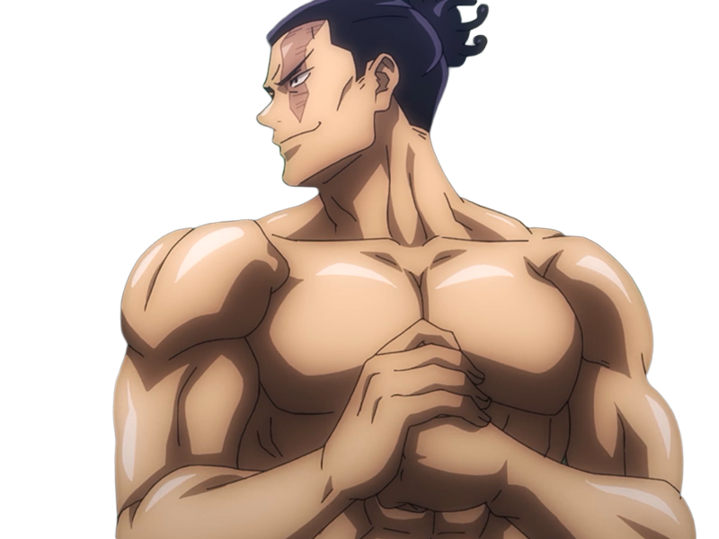 aoi todo jjk jujutsu-kaisen anime manga brother exorciste classe-s homme musculeux cheveux-noirs yeux-marons cicatrice tarax