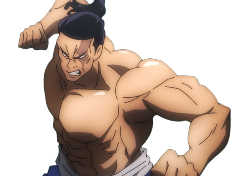 aoi todo jjk jujutsu-kaisen anime manga brother exorciste classe-s homme musculeux cheveux-noirs yeux-marons cicatrice tarax