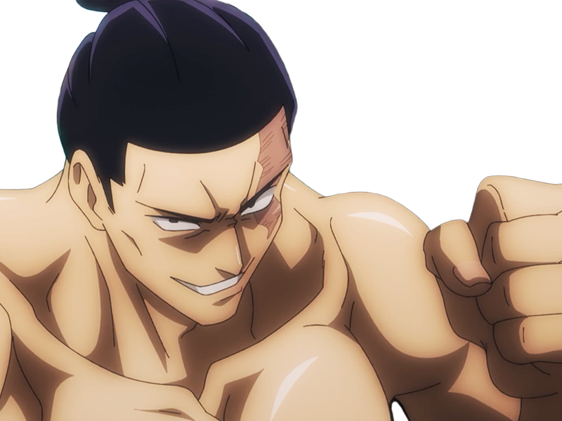 aoi todo jjk jujutsu-kaisen anime manga brother exorciste classe-s homme musculeux cheveux-noirs yeux-marons cicatrice tarax