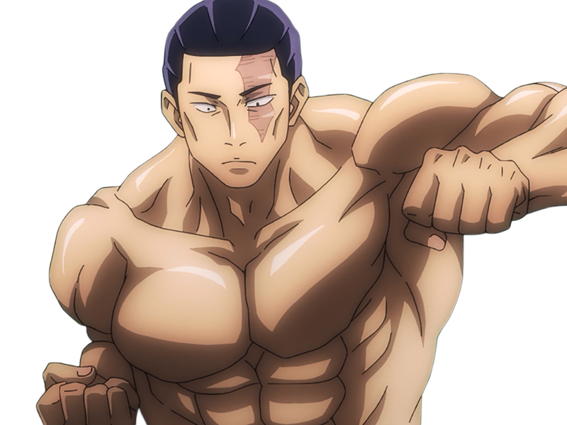 aoi todo jjk jujutsu-kaisen anime manga brother exorciste classe-s homme musculeux cheveux-noirs yeux-marons cicatrice tarax
