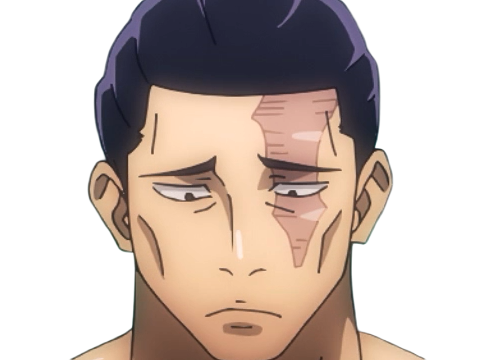 aoi todo jjk jujutsu-kaisen anime manga brother exorciste classe-s homme musculeux cheveux-noirs yeux-marons cicatrice tarax