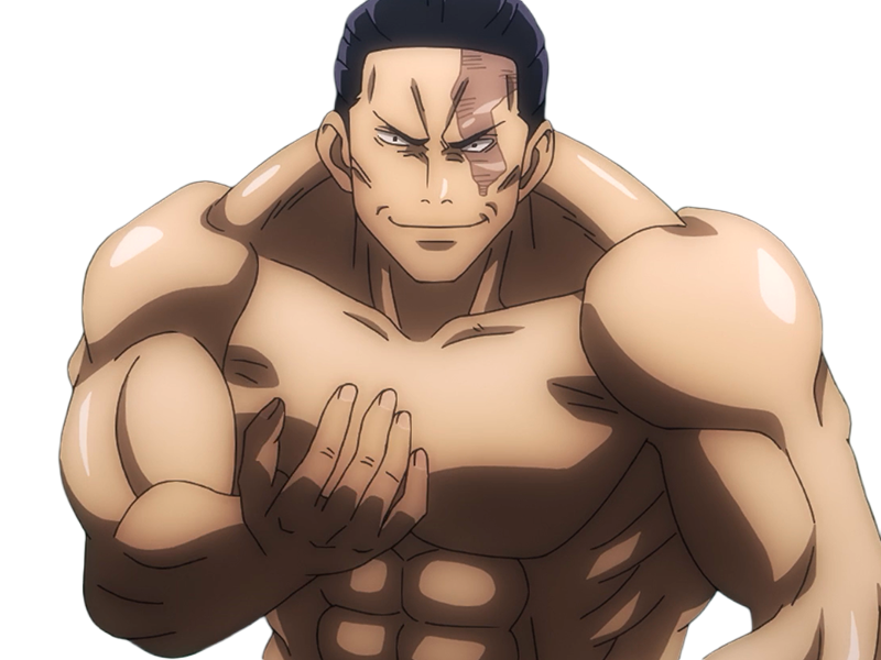 aoi todo jjk jujutsu-kaisen anime manga brother exorciste classe-s homme musculeux cheveux-noirs yeux-marons cicatrice tarax