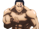 aoi-todo-jjk-jujutsu-kaisen-anime-manga-brother-exorciste-classe-s-homme-musculeux-cheveux-noirs-yeux-marons-cicatrice-tarax