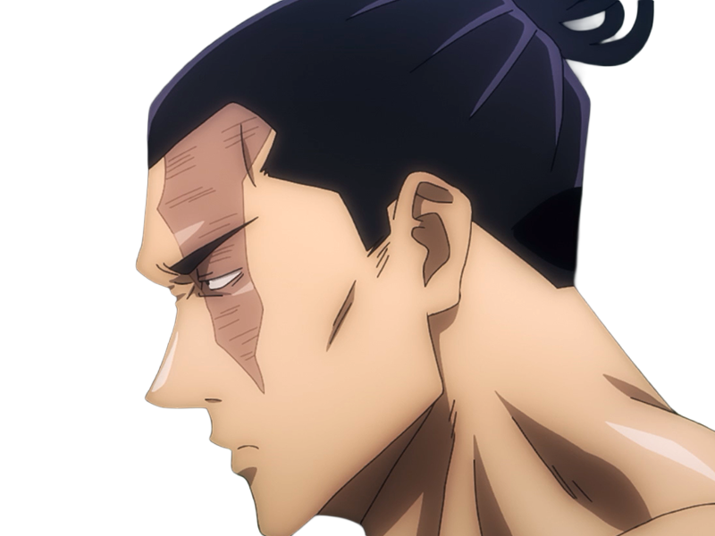 aoi todo jjk jujutsu-kaisen anime manga brother exorciste classe-s homme musculeux cheveux-noirs yeux-marons cicatrice tarax
