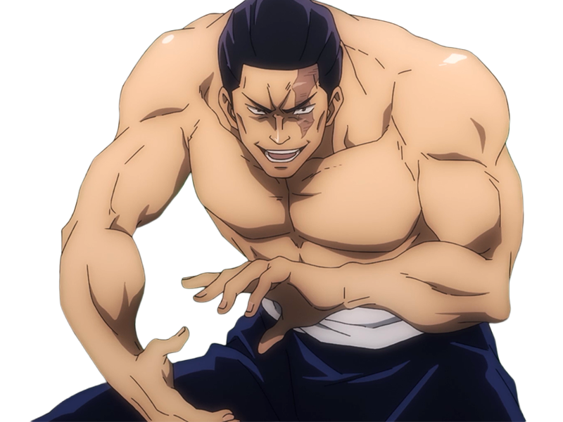 aoi todo jjk jujutsu-kaisen anime manga brother exorciste classe-s homme musculeux cheveux-noirs yeux-marons cicatrice tarax