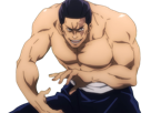 aoi-todo-jjk-jujutsu-kaisen-anime-manga-brother-exorciste-classe-s-homme-musculeux-cheveux-noirs-yeux-marons-cicatrice-tarax