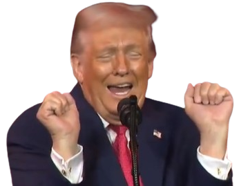 donald trump fou zinzin pleure show moquer triste president goat spectacle peur