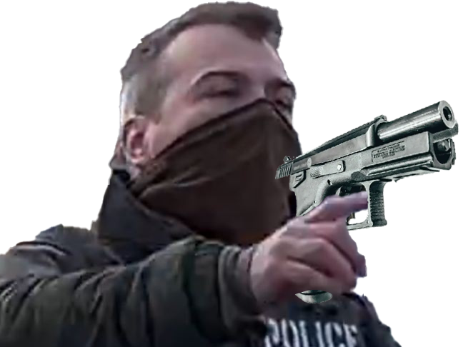 ice minneapolis police arme gun migrant