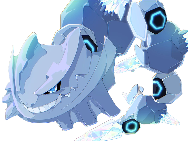 mega-steelix mega steelix haganeil pokemon pkm anime jeu type acier sol mega-evolution 2g johto serpenfer