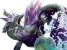 mizutsune-tamamitsune-monster-hunter-mh-leviathan-renard-eau-bulles-creature-elegante-gracieuse-yeux-bleus-ecailles-roses-4eme-generation