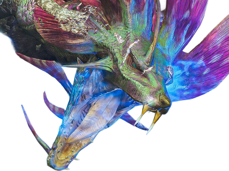 mizutsune tamamitsune monster hunter mh leviathan renard eau bulles creature elegante gracieuse yeux-bleus ecailles-roses 4eme-generation