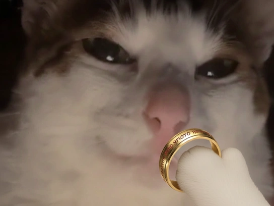 chat anneau precieux
