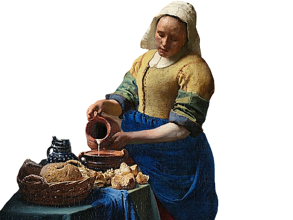 la laitiere peinture art artiste verse lait dessert marque johannes vermeer amsterdam rijksmuseum cuisine knifos