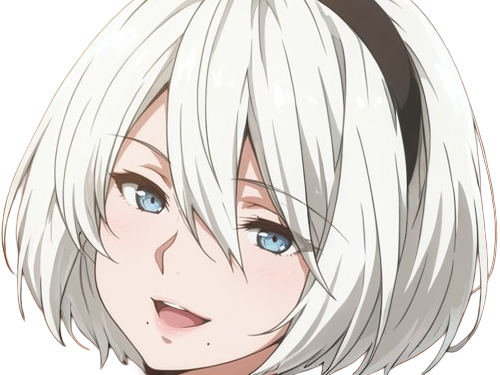 Sticker 2b moupe sans bandeau nier automata morgane waifu robot androide par Dark-63