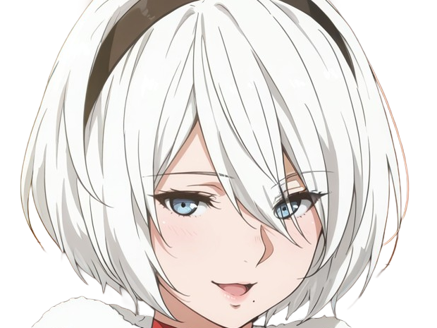 Sticker 2b moupe sans bandeau nier automata morgane waifu robot androide par Dark-63