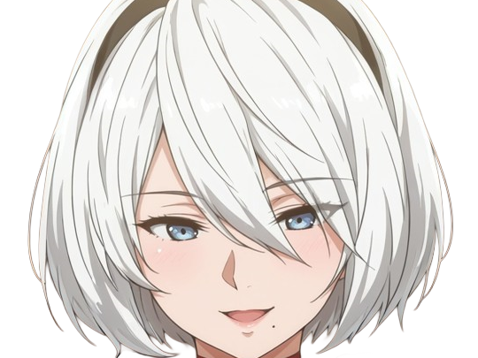 Sticker 2b moupe sans bandeau nier automata morgane waifu robot androide par Dark-63