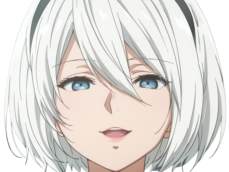 Sticker 2b moupe sans bandeau nier automata morgane waifu robot androide par Dark-63