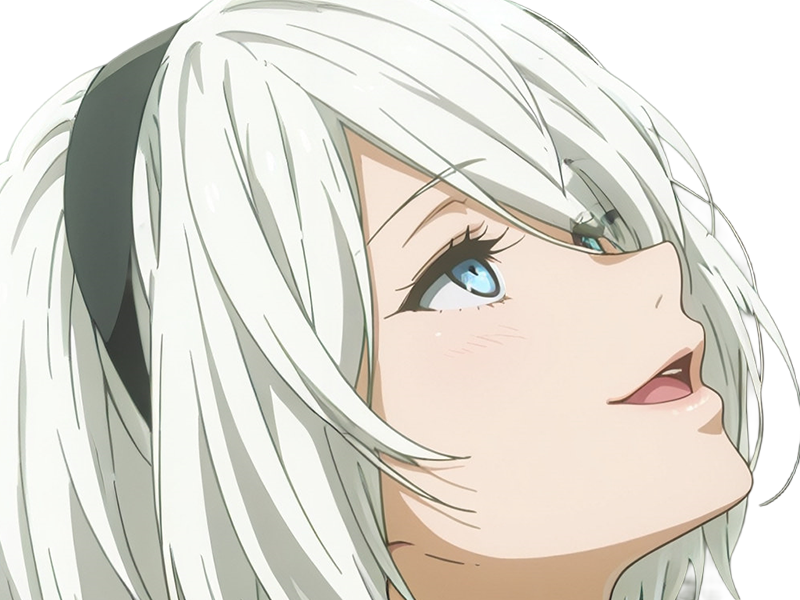 Sticker 2b moupe sans bandeau nier automata morgane waifu robot androide par Dark-63