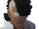 oetsu-nimaiya-bleach-anime-manga-shinigami-ame-division-zero-garde-royal-forgeron-zanpakuto-dieu-des-sabres-homme-black-cheveux-noirs-lunettes-de-soleil