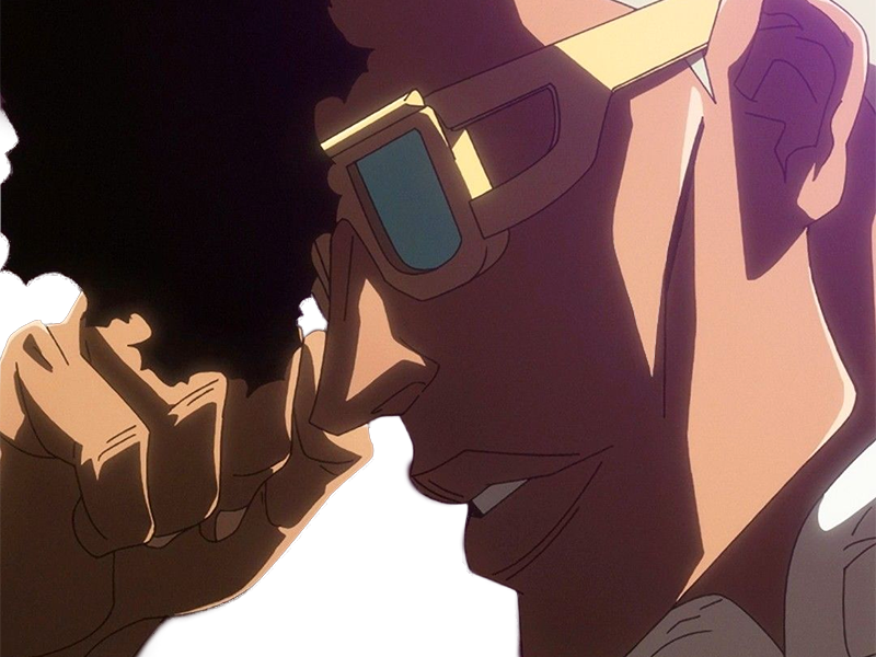 oetsu nimaiya bleach anime manga shinigami ame division-zero garde-royal forgeron-zanpakuto dieu-des-sabres homme black cheveux-noirs lunettes-de-soleil