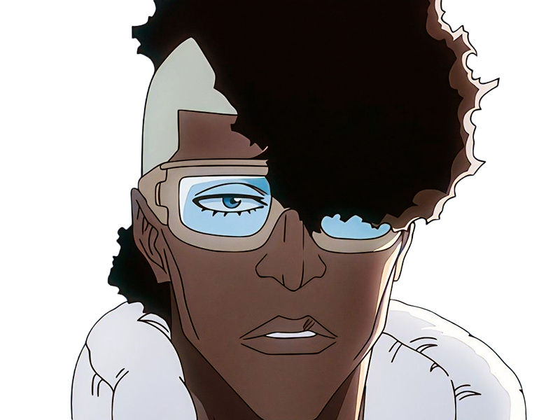 oetsu nimaiya bleach anime manga shinigami ame division-zero garde-royal forgeron-zanpakuto dieu-des-sabres homme black cheveux-noirs lunettes-de-soleil