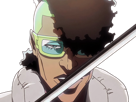 oetsu-nimaiya-bleach-anime-manga-shinigami-ame-division-zero-garde-royal-forgeron-zanpakuto-dieu-des-sabres-homme-black-cheveux-noirs-lunettes-de-soleil