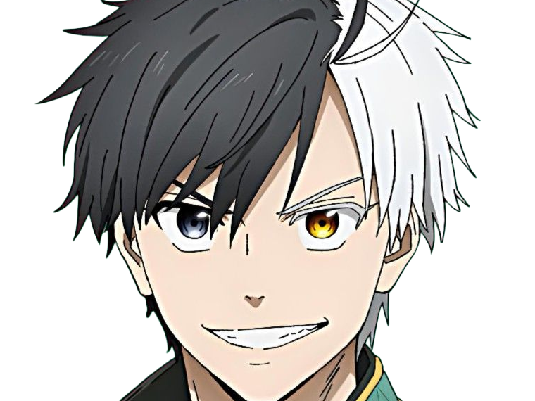 haruka sakura othello wind breaker anime manga protagoniste delinquant combattant lyceen homme cheveux-noirs-blancs yeux-gris-jaunes bicolor