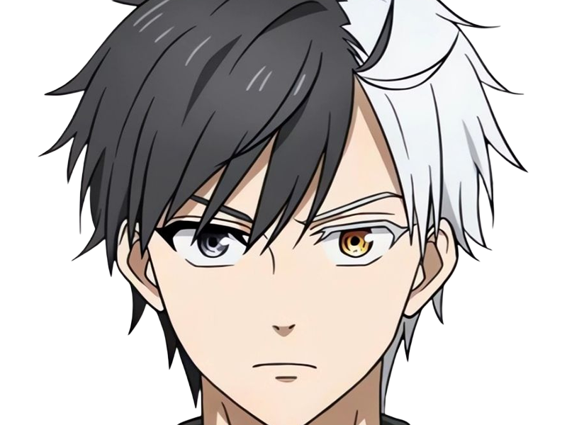 haruka sakura othello wind breaker anime manga protagoniste delinquant combattant lyceen homme cheveux-noirs-blancs yeux-gris-jaunes bicolor