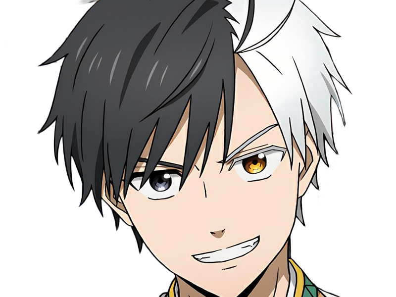 haruka sakura othello wind breaker anime manga protagoniste delinquant combattant lyceen homme cheveux-noirs-blancs yeux-gris-jaunes bicolor