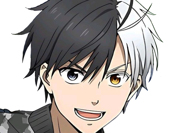 haruka sakura othello wind breaker anime manga protagoniste delinquant combattant lyceen homme cheveux-noirs-blancs yeux-gris-jaunes bicolor