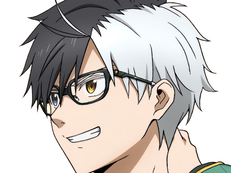 haruka sakura othello wind breaker anime manga protagoniste delinquant combattant lyceen homme cheveux-noirs-blancs yeux-gris-jaunes bicolor