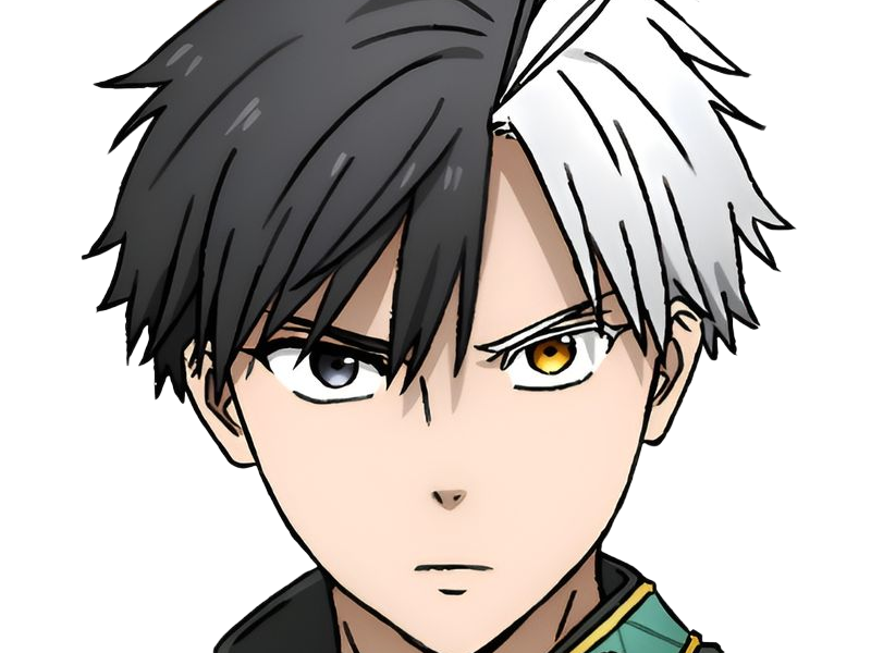 haruka sakura othello wind breaker anime manga protagoniste delinquant combattant lyceen homme cheveux-noirs-blancs yeux-gris-jaunes bicolor