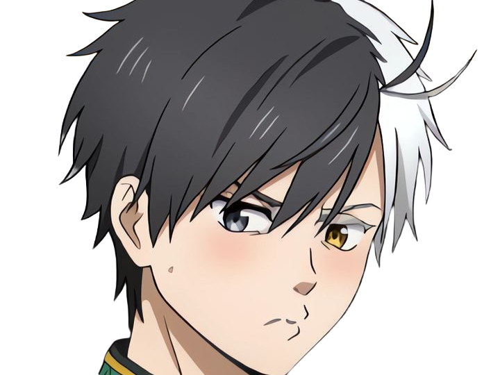 haruka sakura othello wind breaker anime manga protagoniste delinquant combattant lyceen homme cheveux-noirs-blancs yeux-gris-jaunes bicolor