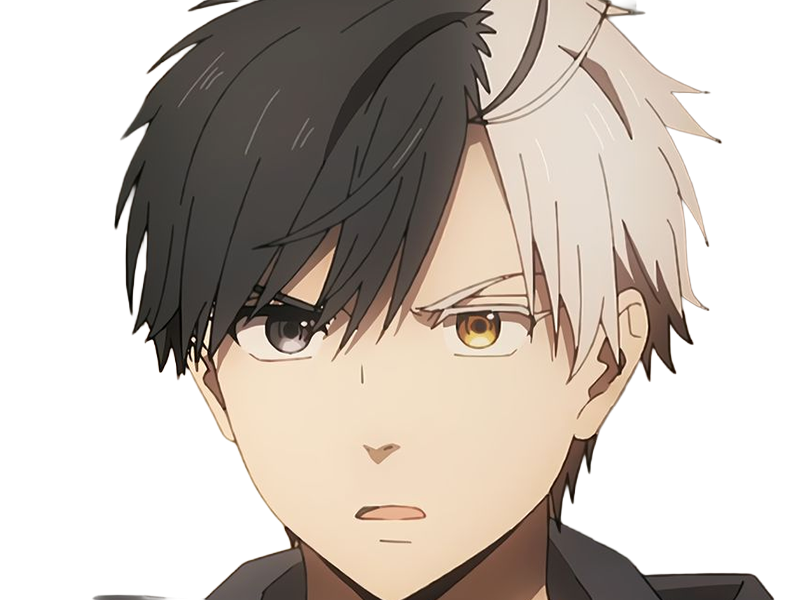 haruka sakura othello wind breaker anime manga protagoniste delinquant combattant lyceen homme cheveux-noirs-blancs yeux-gris-jaunes bicolor