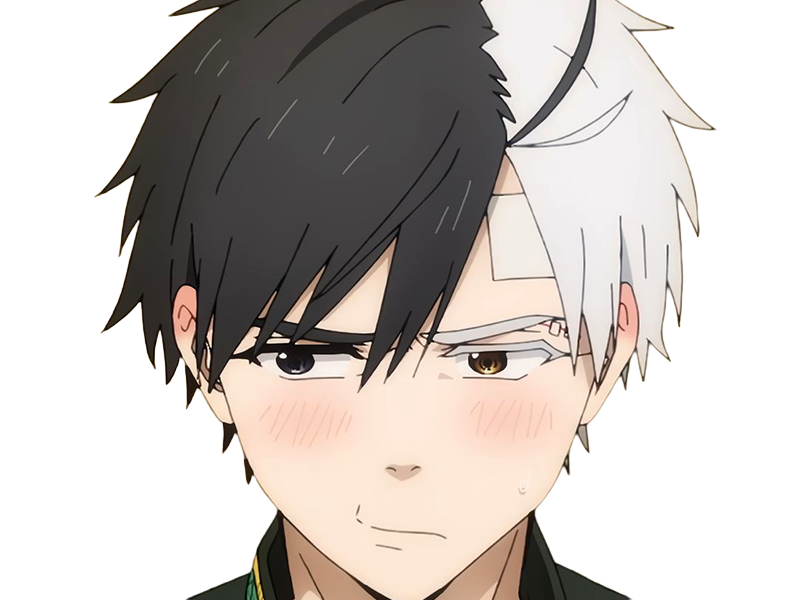 Sticker haruka sakura othello wind breaker anime manga protagoniste delinquant combattant lyceen homme cheveux noirs blancs yeux gris jaunes bicolor par Dark-63