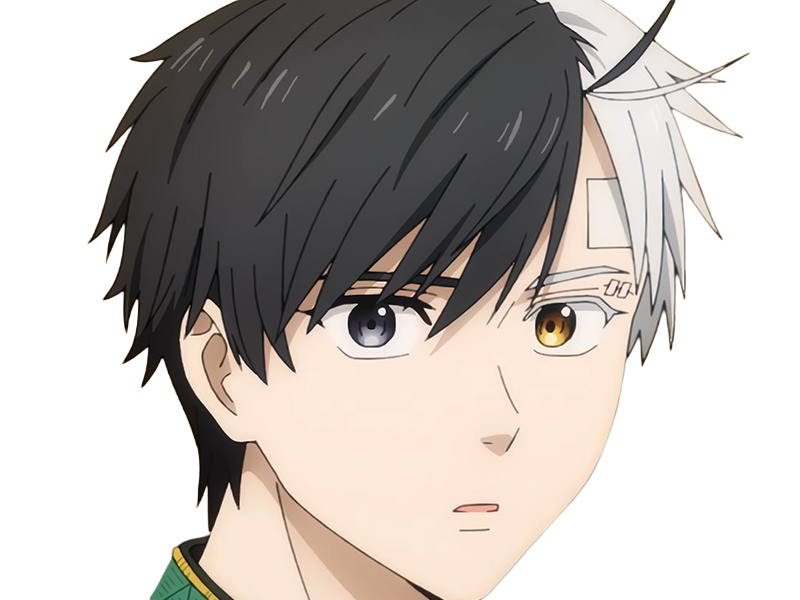 Sticker haruka sakura othello wind breaker anime manga protagoniste delinquant combattant lyceen homme cheveux noirs blancs yeux gris jaunes bicolor par Dark-63