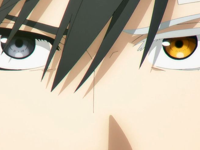 Sticker haruka sakura othello wind breaker anime manga protagoniste delinquant combattant lyceen homme cheveux noirs blancs yeux gris jaunes bicolor par Dark-63