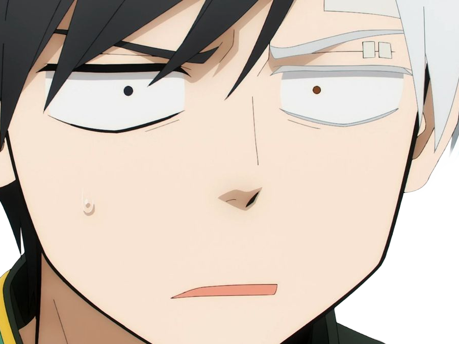 Sticker haruka sakura othello wind breaker anime manga protagoniste delinquant combattant lyceen homme cheveux noirs blancs yeux gris jaunes bicolor par Dark-63