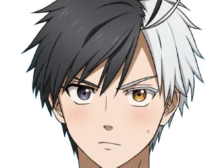 Sticker haruka sakura othello wind breaker anime manga protagoniste delinquant combattant lyceen homme cheveux noirs blancs yeux gris jaunes bicolor par Dark-63