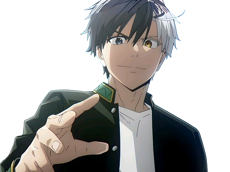 Sticker haruka sakura othello wind breaker anime manga protagoniste delinquant combattant lyceen homme cheveux noirs blancs yeux gris jaunes bicolor par Dark-63